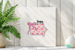 Iowa Floral Coquette PNG - 50 States Design Product Image 3