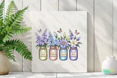 July - Larkspur & Water Lily for Mother's Day Clipart Product Image 3