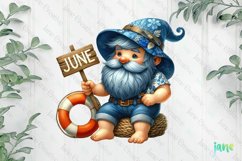 Monthly Gnomes July Clipart Product Image 1