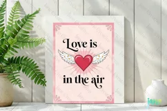 Love Is In The Air Valentine's Illustration Card Product Image 2