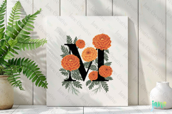 Marigold Letter M Clipart Product Image 3