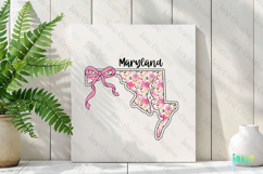 Maryland Floral Coquette PNG - 50 States Design Product Image 3