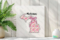 Michigan Floral Coquette PNG - 50 States Design Product Image 3