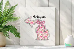 Michigan Floral Coquette PNG - 50 States Design Product Image 3