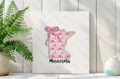 Minnesota Floral Coquette PNG - 50 States Design Product Image 3