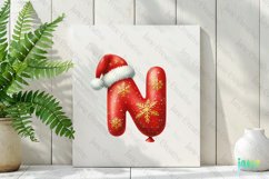 Santa Claus Balloon Alphabet Letter N Clipart Product Image 2