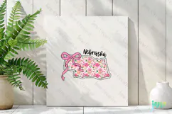 Nebraska Floral Coquette PNG - 50 States Design Product Image 3