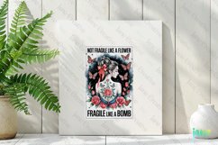 Not Fragile Like A Flower Fragile Like A Bomb Card Product Image 3