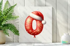 Santa Claus Balloon Alphabet Letter O Clipart Product Image 2