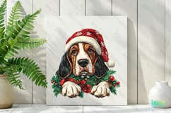 Basset Hound Dog Old Vintage Christmas Sublimation Product Image 2