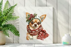 Chihuahua Dog Old Vintage Christmas Sublimation Product Image 2
