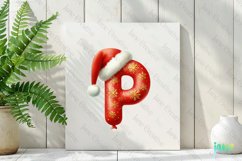 Santa Claus Balloon Alphabet Letter P Clipart Product Image 2