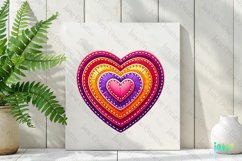 Patchwork Heart Valentine’s Day Clipart Product Image 2