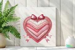 Patchwork Heart Valentine’s Day Clipart Product Image 2