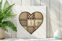 Patchwork Heart Valentine’s Day Clipart Product Image 2