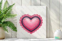 Patchwork Heart Valentine’s Day Clipart Product Image 2