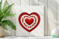 Patchwork Heart Valentine’s Day Clipart Product Image 2