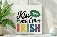 Kiss Me I'm Irish Patrick’s Day Quotes PNG Product Image 2