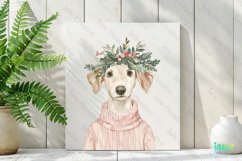 Dog Pink Jumper Animals Christmas Clipart Product Image 2