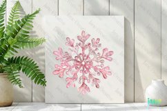 Pink Pastel Snowflake Sublimation Product Image 2