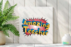 Pop-art Teacher Sublimation Clipart Product Image 2