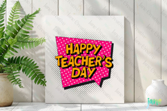 Pop-art Teacher Sublimation Clipart Product Image 2