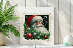 Postage Stamp Santa Claus Clipart Product Image 2