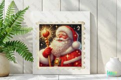 Postage Stamp Santa Claus Clipart Product Image 2