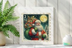 Postage Stamp Santa Claus Clipart Product Image 2