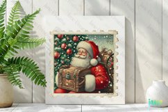 Postage Stamp Santa Claus Clipart Product Image 2