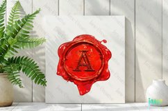 A Red Wax Seal With Letters Sublimation Product Image 2