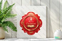 Merry Christmas Red Wax Seal With Letters Sublimation Product Image 2