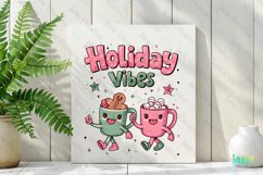 Retro Pink Christmas Quotes Sublimation Product Image 2