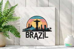 Brazil Retro Cityscape Sublimation Clipart Product Image 2