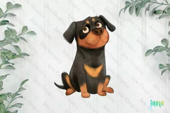 Funny Children's Rottweiler Dog Book Clipart Product Image 2