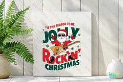 Tis The Season To Be Jolly Rockin Christmas Santa Christmas Product Image 2