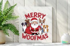 Merry Woofmas Santa Claus Quotes Sublimation Clipart Product Image 2