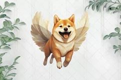 Angel Shiba Inu Dog Sublimation Clipart Product Image 1