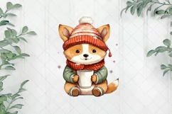 Christmas Shiba Inu Love Coffee Sublimation Clipart Product Image 1