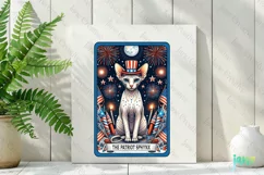 Happy 4th Of July Sphynx Cat Card Clipart Product Image 2