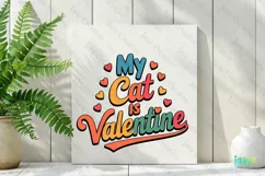My Cat Is My Valentine PNG Clipart Product Image 2