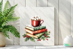 Vintage Book Christmas Sublimation PNG Product Image 2