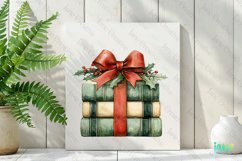 Vintage Book Christmas Sublimation PNG Product Image 2
