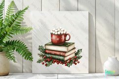 Vintage Book Christmas Sublimation PNG Product Image 2