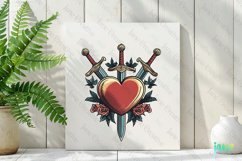 Vintage Heart Clipart Sublimation Product Image 2