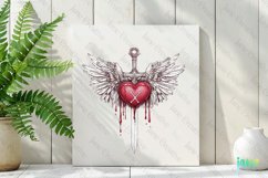Vintage Heart Clipart Sublimation Product Image 2