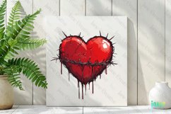 Vintage Heart Clipart Sublimation Product Image 2