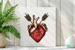 Vintage Heart Clipart Sublimation Product Image 2