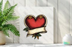 Vintage Heart Clipart Sublimation Product Image 2
