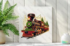 Vintage Train Christmas Sublimation Product Image 2